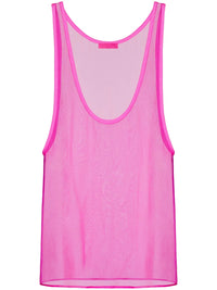 Valentino Garavani Semi-Sheer Silk Chiffon Tank Top