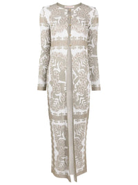 Valentino Garavani Geometric-Print Metallic-Finish Cape