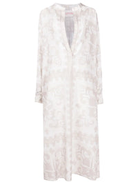Valentino Garavani Geometric-Print Silk-Cotton Dress