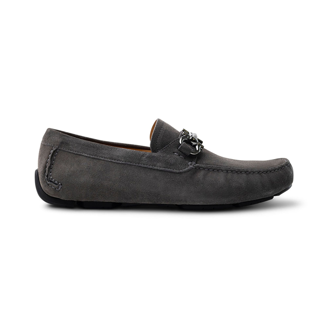 Ferragamo Gancini-Detail Suede Loafers