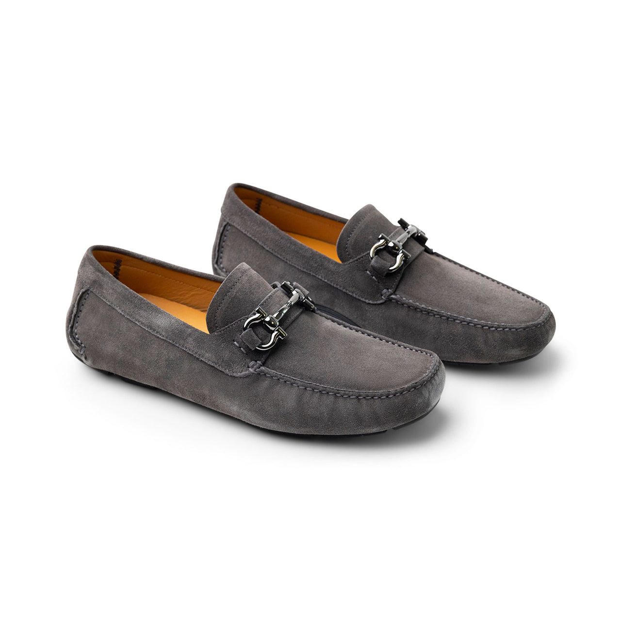 Ferragamo Gancini-Detail Suede Loafers
