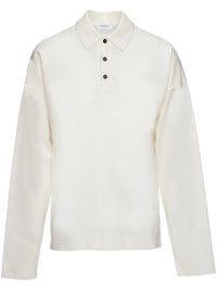 Ferragamo Long-Sleeve Cotton Polo Shirt