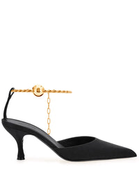 Ferragamo 70Mm Cable-Link Chain Satin-Finish Pumps