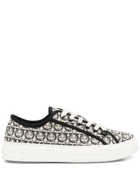 Ferragamo Anson Gancini-Jacquard Sneakers