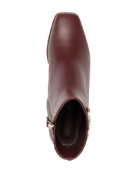 Ferragamo Gancini Plaque Ankle Boots