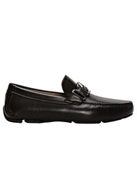 Salvatore Ferragamo Leather Ornament Driver Loafers