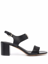 Ferragamo Gancini-Plaque Leather Sandals