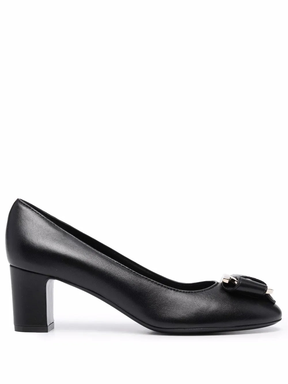 Ferragamo Gancini-Bow Leather Pumps