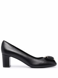 Ferragamo Gancini-Bow Leather Pumps