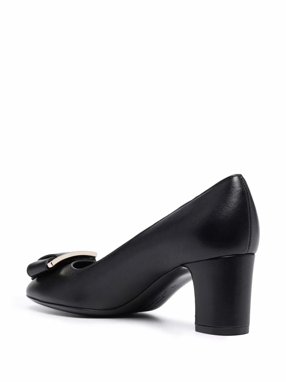 Ferragamo Gancini-Bow Leather Pumps