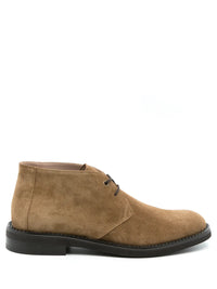 Ferragamo Flat Lace-Up Boots