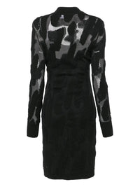 Ferragamo 3D-Knit Semi-Sheer Midi Dress