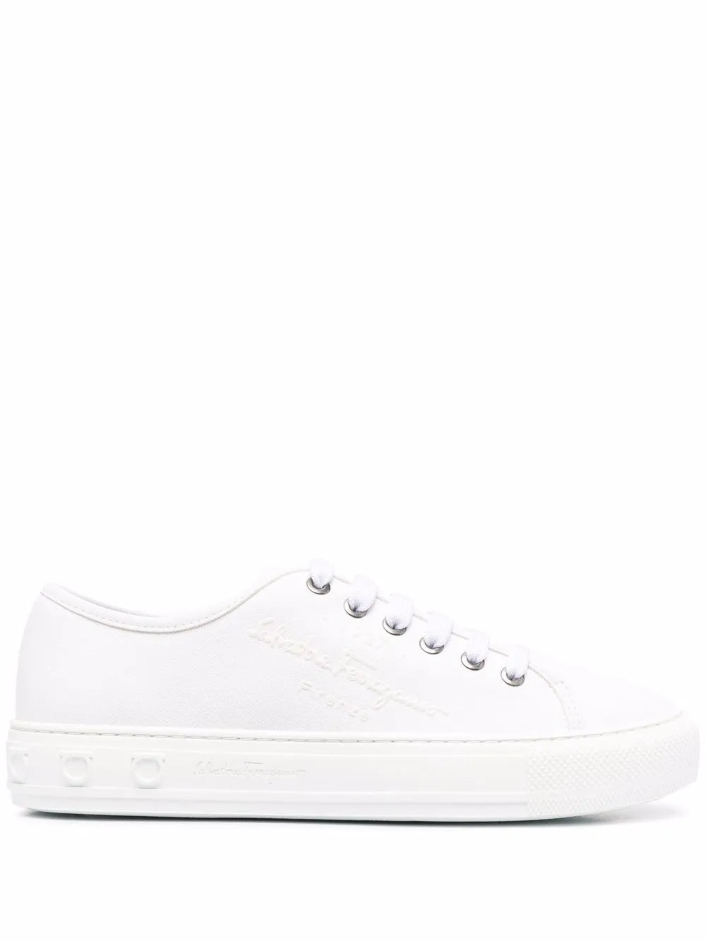 Ferragamo Embossed-Logo Low-Top Sneakers