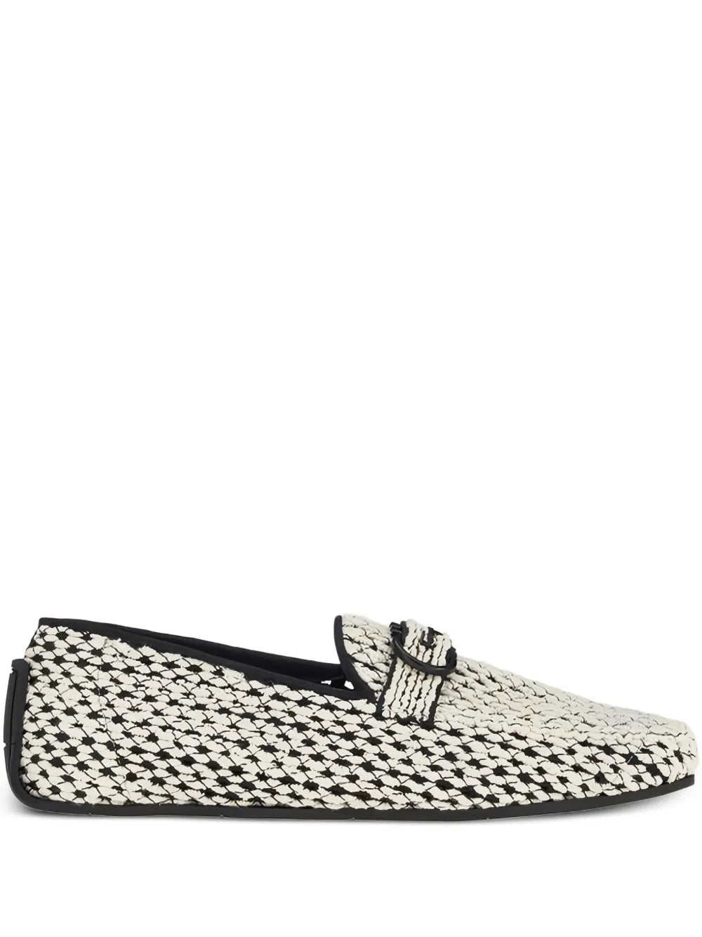 Ferragamo Driver Woven Buckle Loafers