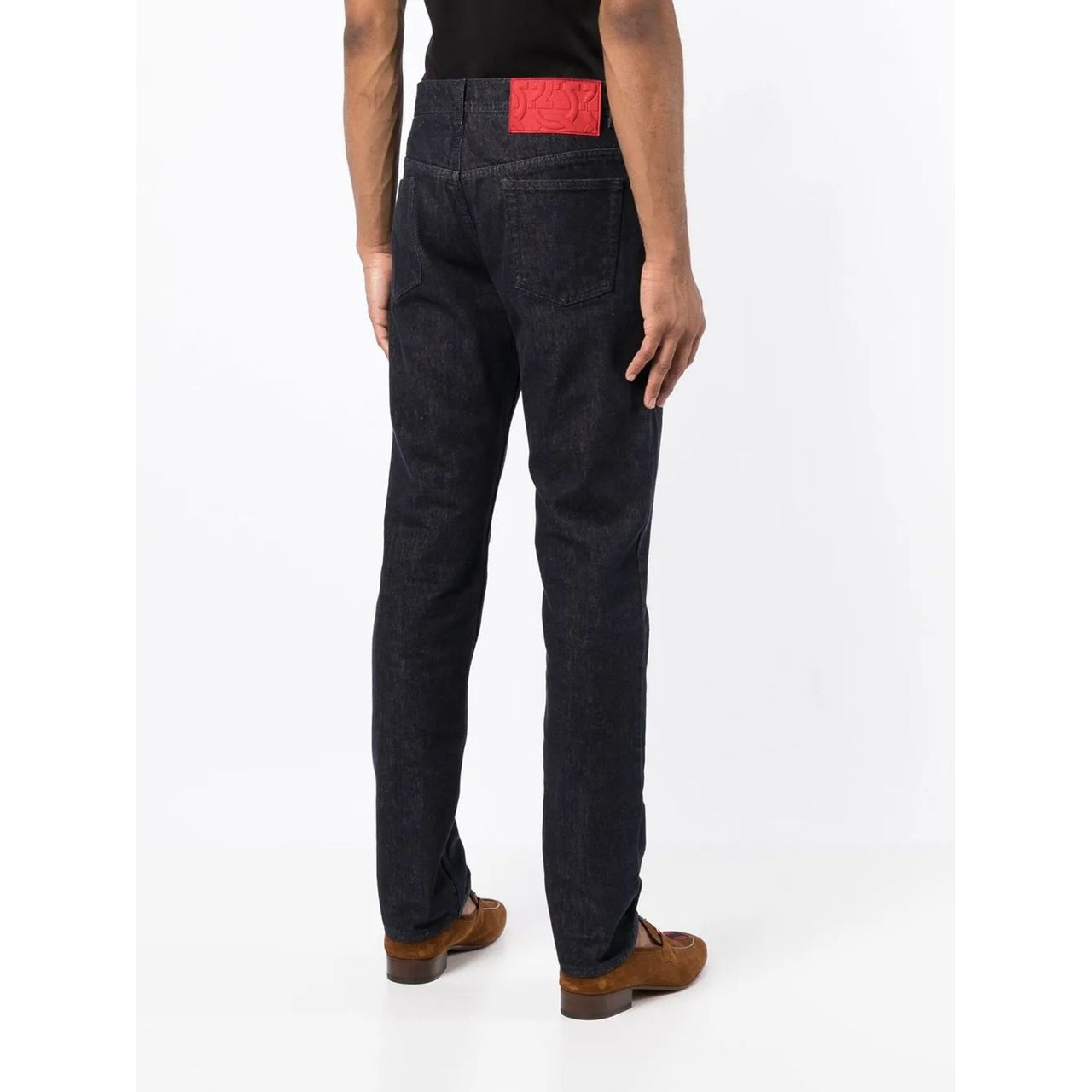 Ferragamo Gancini-Patch Straight-Leg Jeans