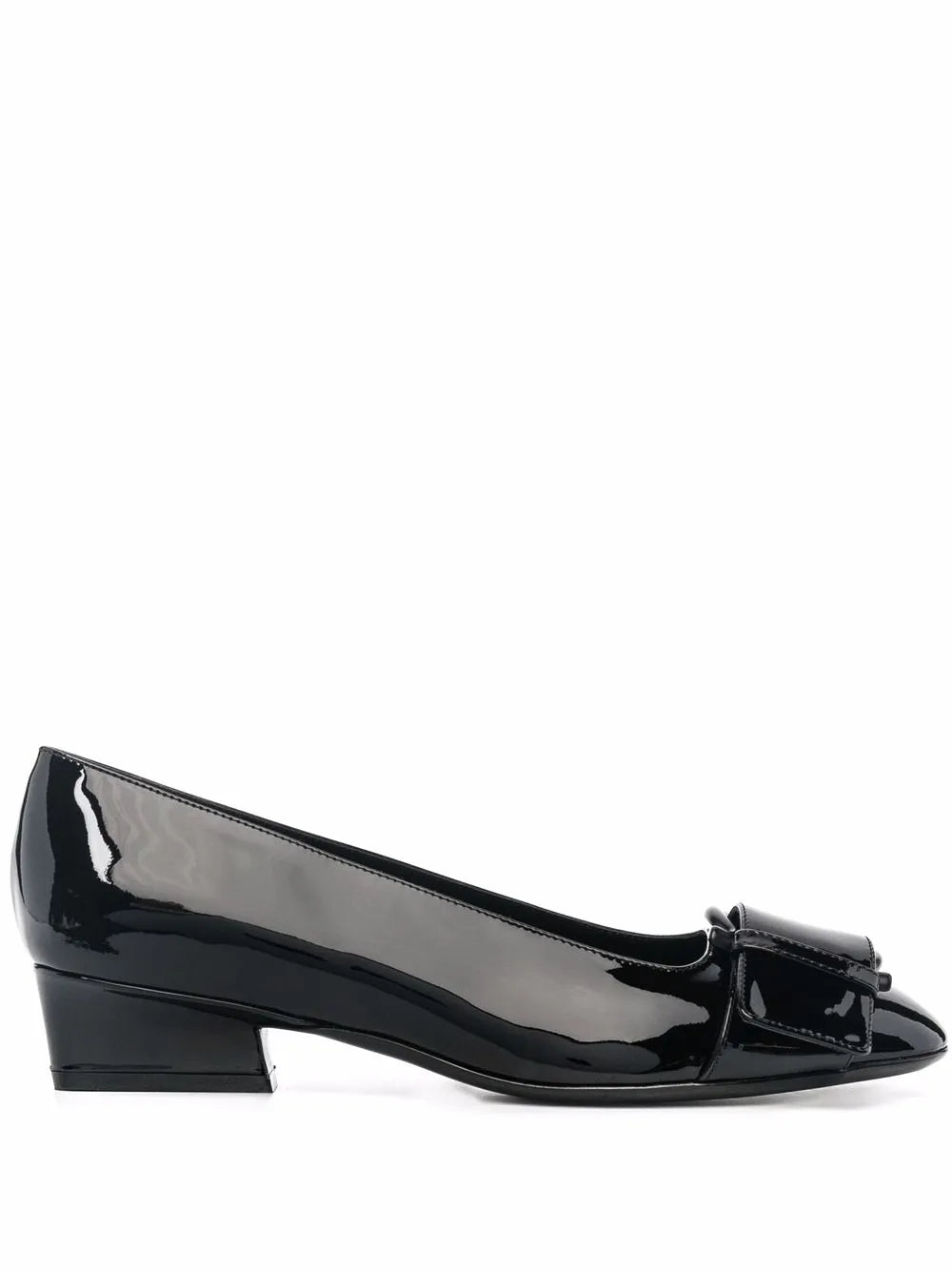 Ferragamo Buckle-Detail Ballerina Pumps