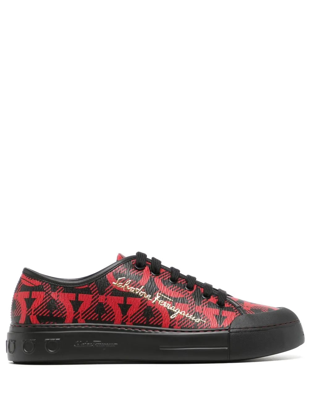 Ferragamo Gancini Logo-Top Sneakers