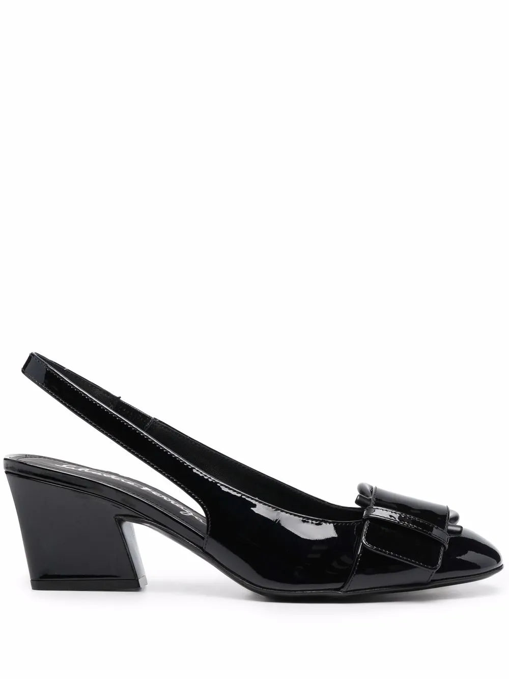Ferragamo 55Mm Briget Patent-Leather Slingback Pumps