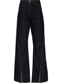 Ferragamo Front-Slit Wide-Leg Jeans