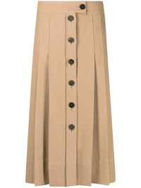 Ferragamo Buttoned-Up Pleated Skirt