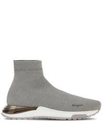 Ferragamo Logo-Print Sock Sneakers