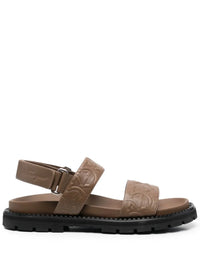 Ferragamo Gancini Debossed Sandals