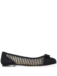 Ferragamo Varina Bow-Embellished Balleria Shoes