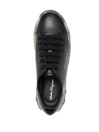 Ferragamo Borg Cubic Lace-Up Sneakers