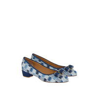 Ferragamo Varina Checked Block-Heel Pumps