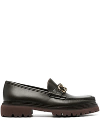 Ferragamo Gancini Chunky Leather Loafers