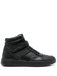 Ferragamo Embossed Hi-Top Sneakers
