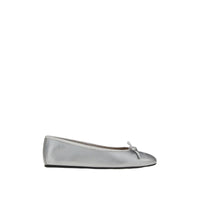 Ferragamo Logo-Embroidered Leather Ballerina Flats