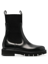 Ferragamo Cleated-Sole Leather Chelsea Boots