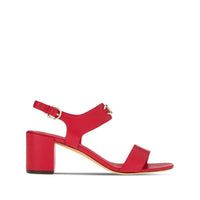 Ferragamo Gancini-Plaque Block-Heel Sandals