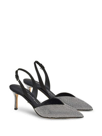 Ferragamo Crystal Embellished Slingback Pumps