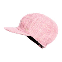 CHANEL Alpaca Cotton Blend Baseball Caps Women's Pink
