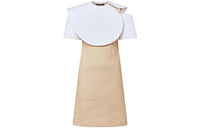 LOUIS VUITTON Short Sleeved Dress Women's Light Coffee