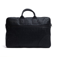 Bottega Veneta Ostrich-Trimmed Intrecciato Briefcase