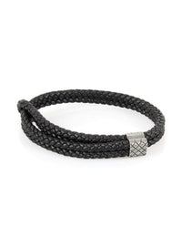 Bottega Veneta Men's Leather Double Bracelet