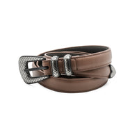 Bottega Veneta Leather Belt in Brown