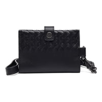 Bottega Veneta Passcase Leather Wallet Crossbody