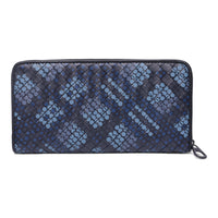 Bottega Veneta Intrecciato Polka Dot Leather Continental Zip Around Wallet