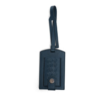 Bottega Veneta Intrecciato Tag Holder in Blue