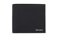 PRADA Saffiano Leather Wallet Men's Black