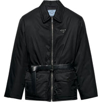 PRADA Triangle Logo Belted Jacket