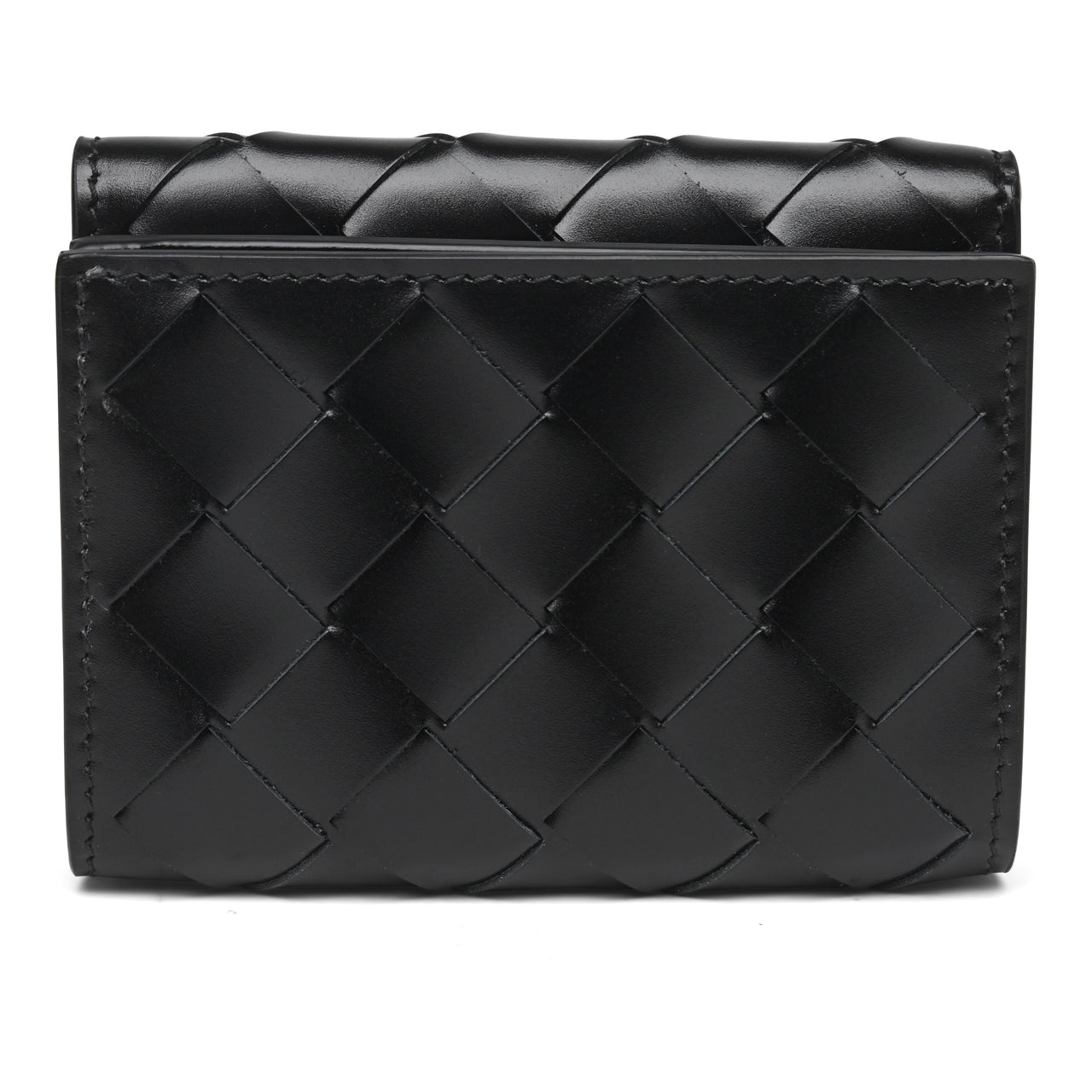 Bottega Veneta Intrecciato Spazzolato Leather Tri-fold Wallet