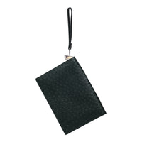 Bottega Veneta Ostrich Leather Document Case Wristlet