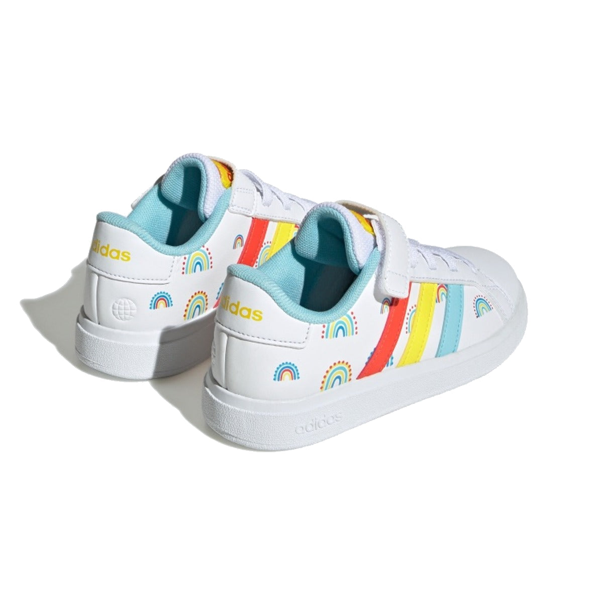(GS) adidas Grand Court 2 'White Red Yellow' GY2457