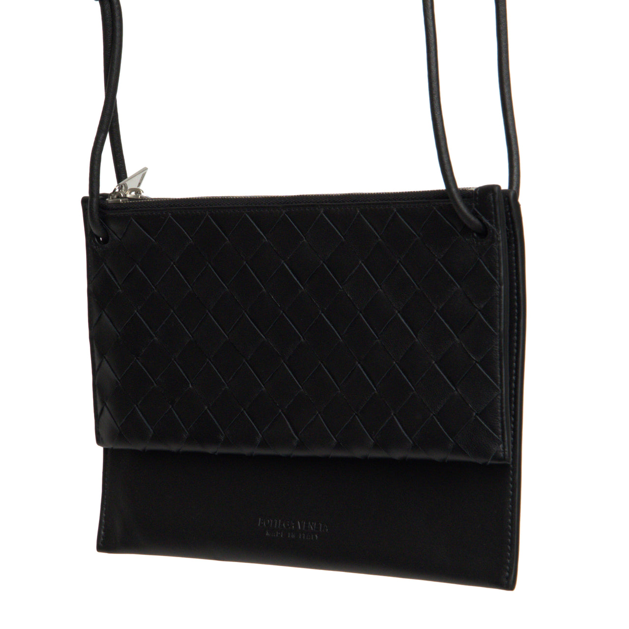 Bottega Veneta 2-Compartment Woven Leather Clutch