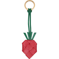 Bottega Veneta Strawberry-Motif Intrecciato Keyring